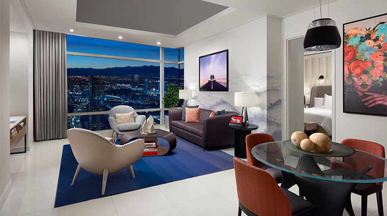 aria sky suites new bedroom living room